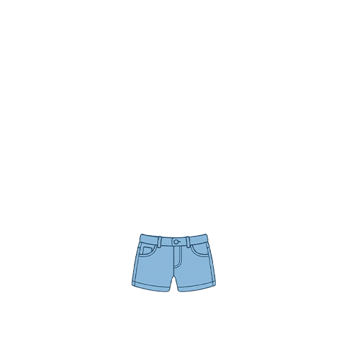 라이트블루 데님 숏팬츠